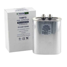 NEW - TRADEPRO TP-CAP-70/440 70 MFD 440 Volt Oval Running Capacitor HVAC run cap