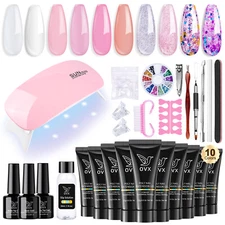 Extension Gel Nail Kit With UV Led Lamp Builder Nail Gel Set Nail Tools