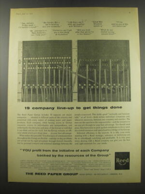 1957 Reed Paper Group Ad - 19 company line-up to get things done