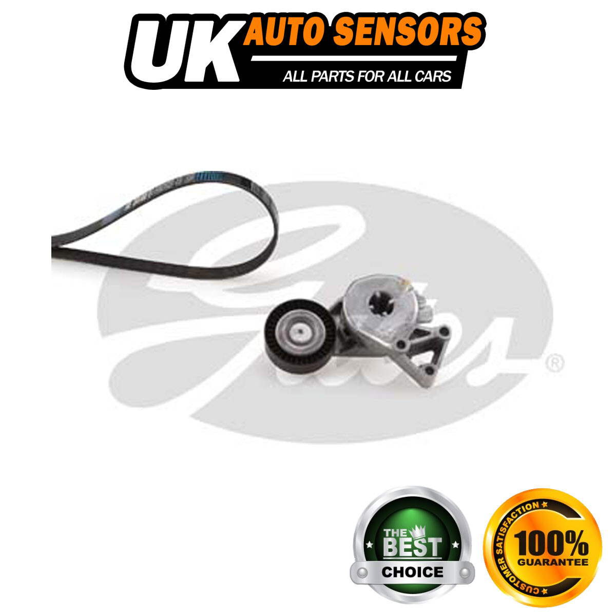Gates Alternator and Water Pump Serpentine Belt Drive Kit, Fits 2005-2010 Volkswagen Jetta 2.5L GAS