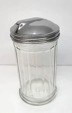Vtg Chicago Clear Glass Single Hole Sugar/Powder Creamer Dispenser Shaker