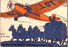 1934 Warsaw Poland Ballon Flight Airmail Postcard Cover to Katowice — photo 2