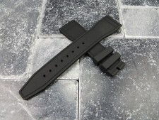 New 20mm Soft Rubber Strap Black Diver Watch Band for IWC Pilot Portugieser x1