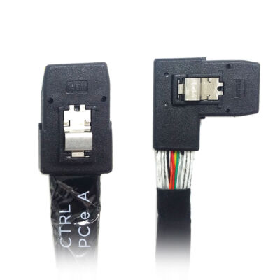 Ultra Slim Flat Left Angled 90 D Mini SAS 36pin SFF-8087 to 8087 Data Raid Cable