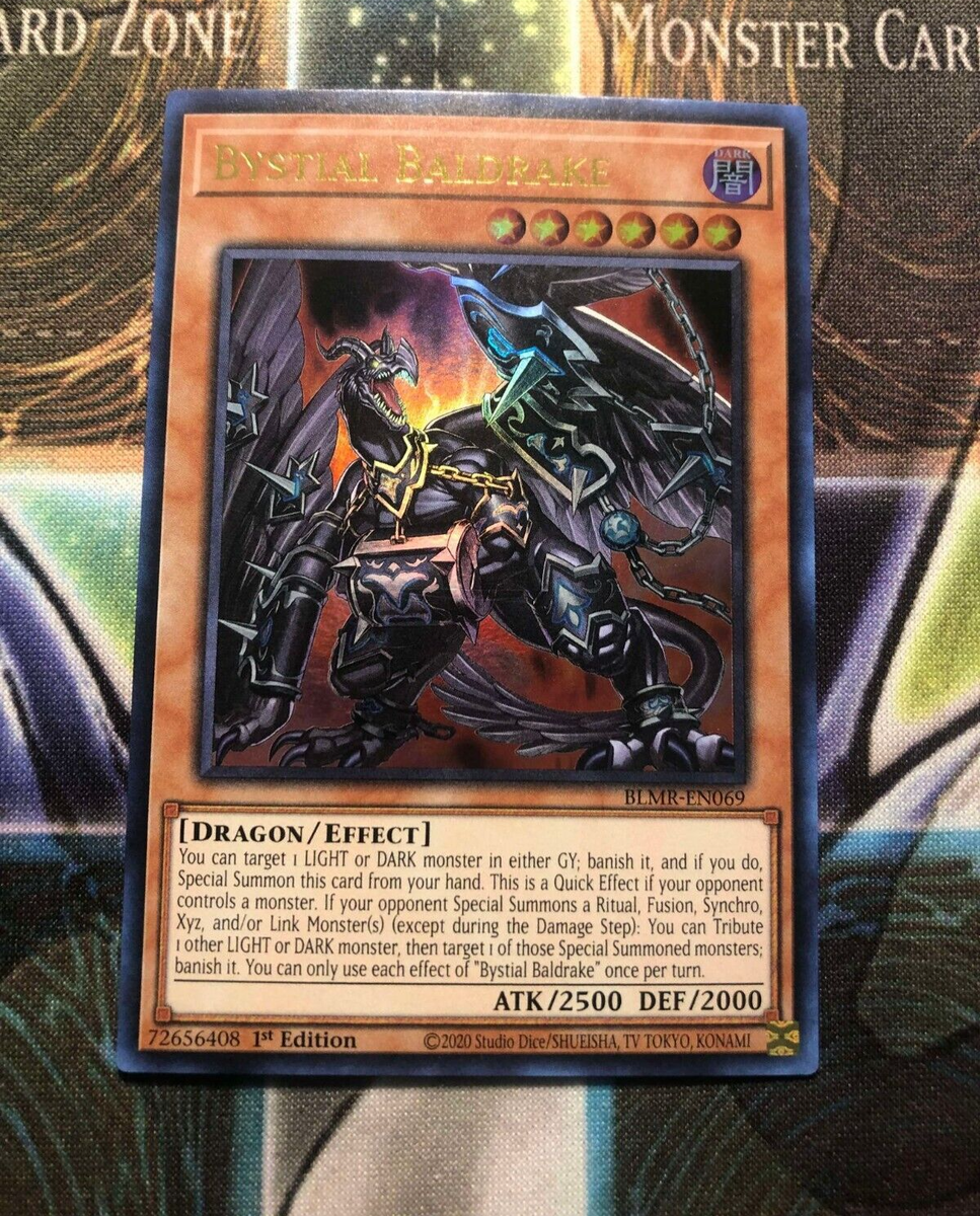 *** BYSTIAL BALDRAKE *** 1ST EDITION ULTRA RARE BLMR-EN069 MINT/NM YUGIOH! *** BYSTIAL BALDRAKE *** 1ST EDITION ULTRA RARE BLMR-EN069 MINT/NM YUGIOH!