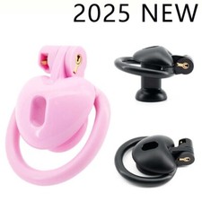 Resin Male Chastity Device Inverted Cage For Men Locking Belt with 4 Rings CC632