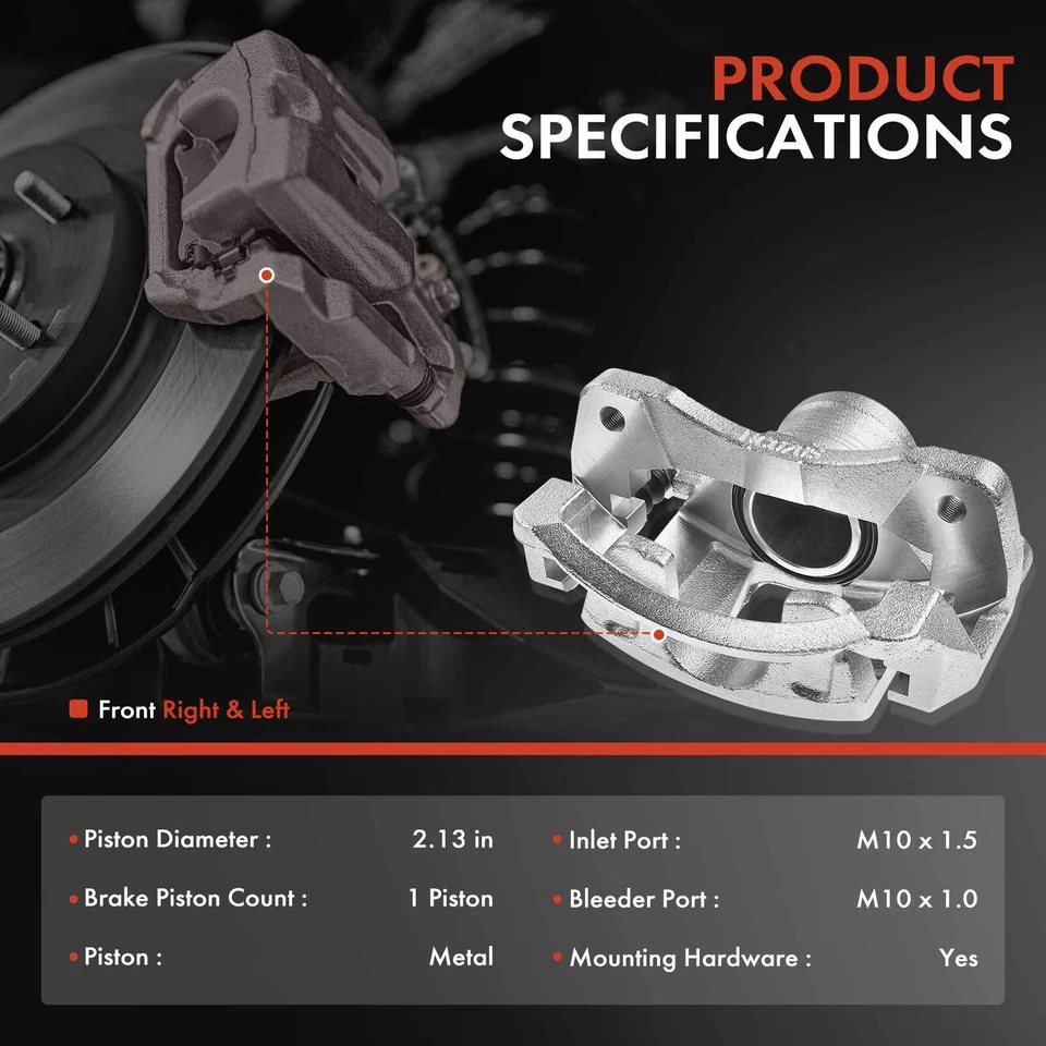 Par de pinzas de freno de disco delanteras con soporte para Chevrolet Aveo Pontiac G3 Suzuki Foto 2 de 4