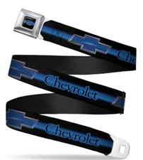 Chevrolet Chevy Bowtie Adjustable Seatbelt BELT Buckle Belt Licensed (24”-38”)