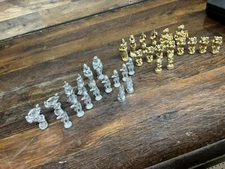 HEAVY METAL SET Fantasy Dragon Wizard Chess Set 32 pcs in good condition