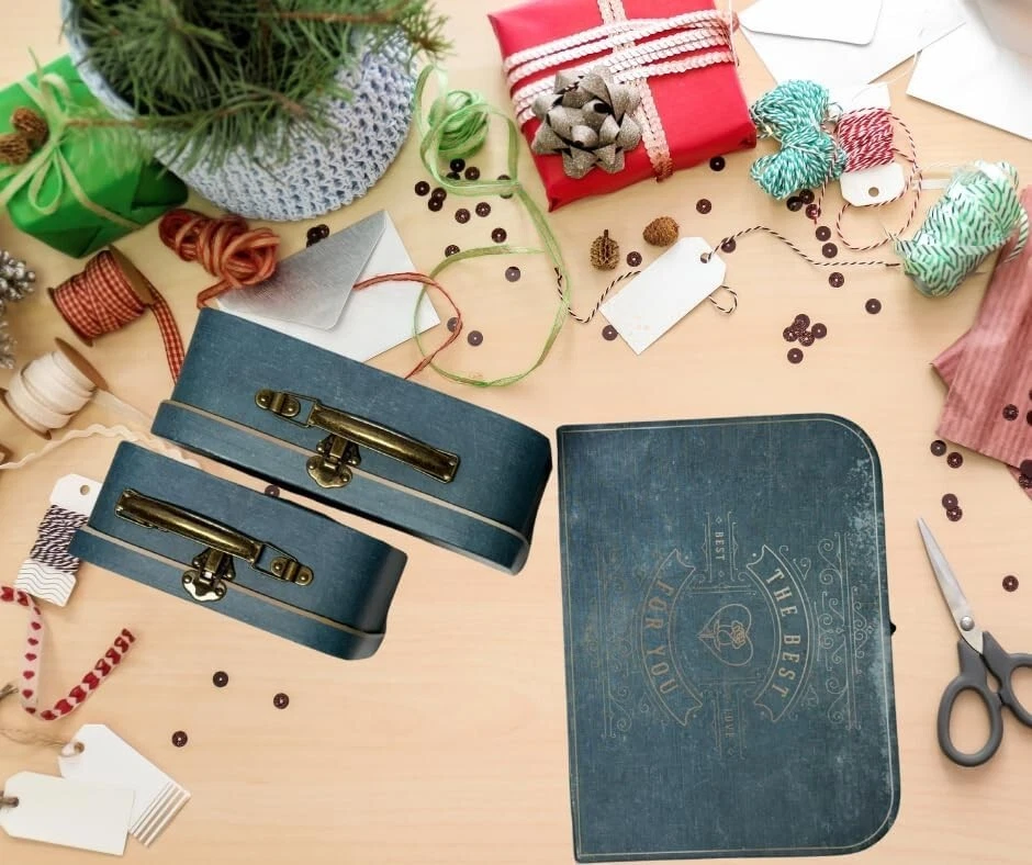 3 SUITCASE Storage Box-Small Decorative Storage Gift Box Memento Case Box Photo - Image 2 of 4