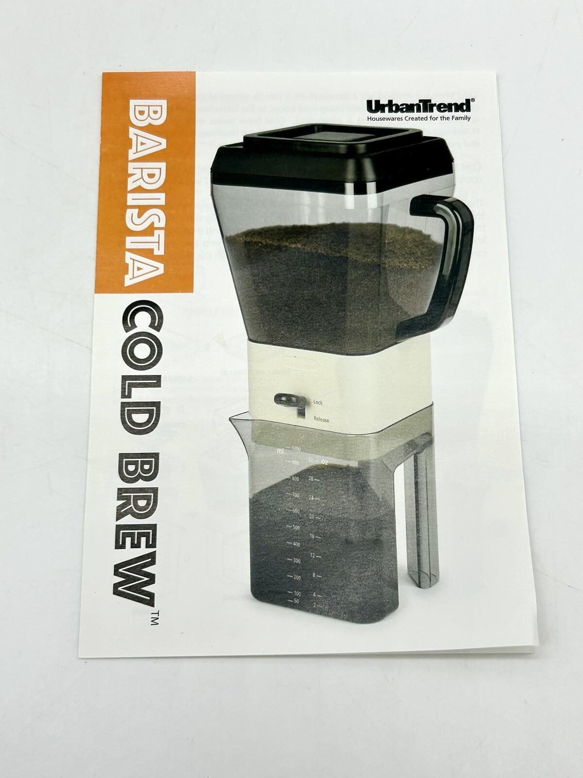 New Open Box Urban Trend Barista Cold Brew Coffee & Tea Maker W/ Milk Frother