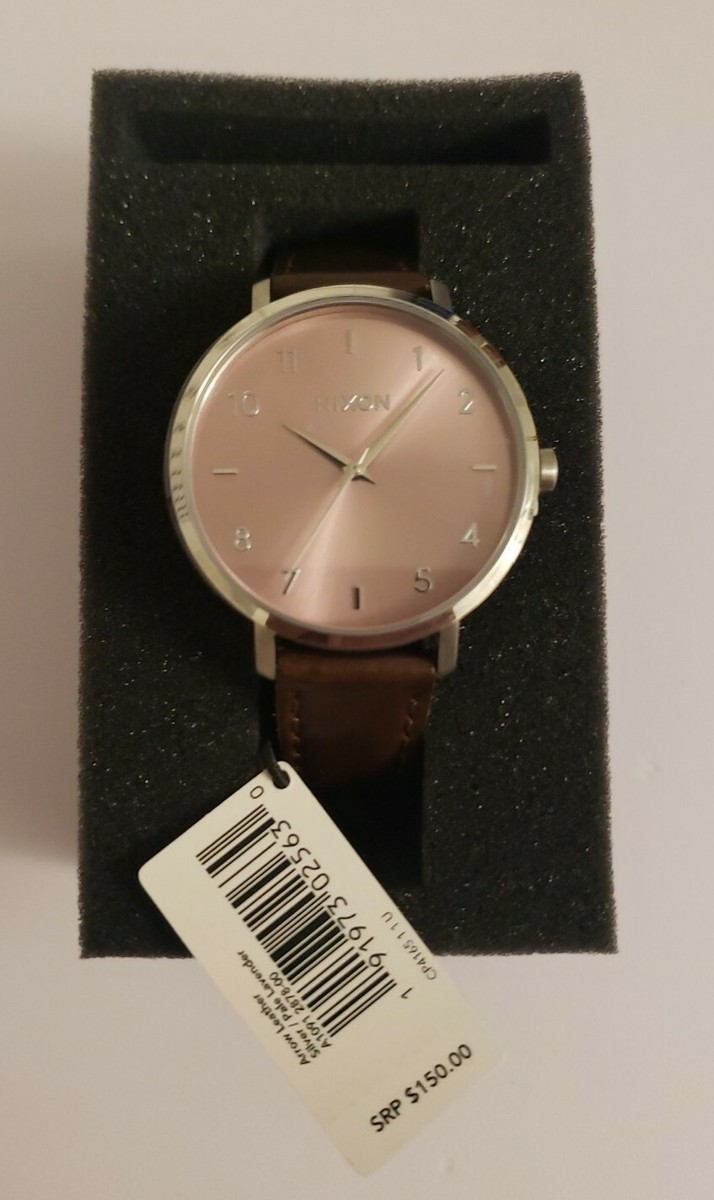 Nixon A1091-2878 Arrow Leather Women's Watch Brown 38mm Stainless