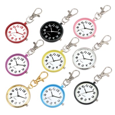 Luminous Quartz Pocket Watch Fashion Nurse Watches with Key Ring Arabic  Numeral UK