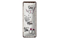 Blechschild Spruch 27X10 Cm Ewig Dein Ewig Uns Eheringe Deko Schild