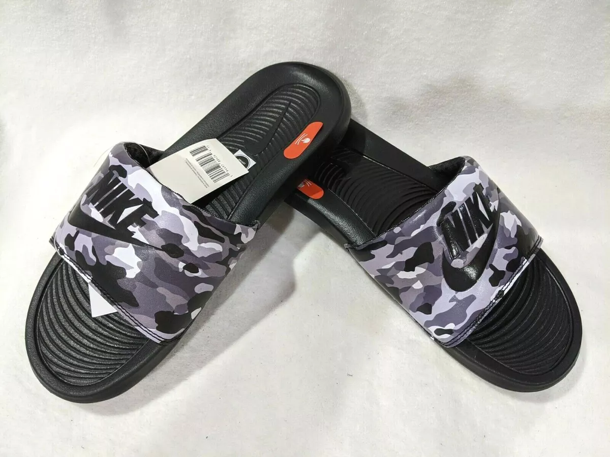 caldera interior línea Nike Victori One Black/Grey Camo Print Men&#039;s Slides Sandals-7/8/9/10/11/12/13/14  | eBay