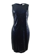 Calvin Klein Women's Sequined Sheath Dress (2, Twilight)
