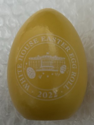 EASTER 2022 BIDEN WHITE HOUSE YELLOW EGG SIGNATURE JOE  DEMOCRAT WOOD NEW EXC
