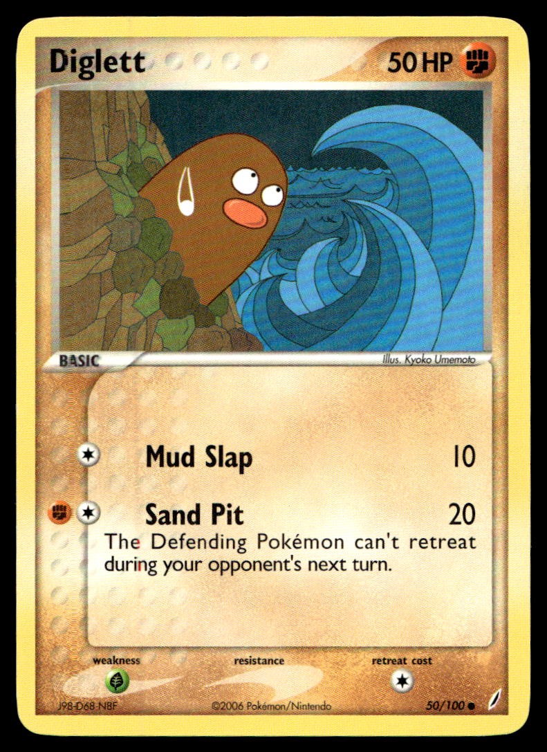 EX-NM Crystal Guardians Diglett Common 50/100 2006 Pokemon TCG