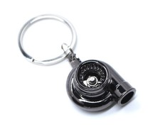 GT//Rotors Turbo Keychain Metal Spinning Turbocharger Automotive Mini Car Par...