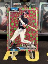 2026 Topps Series 1 Kyle Stowers #293 Holiday Polka Dots Green/Pink