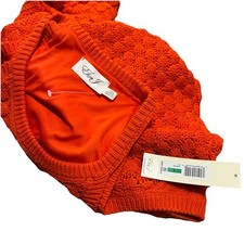 Eliza J Dress Orange Crochet Sleeveless Midi Dress Women’s boho NWT $148 Large