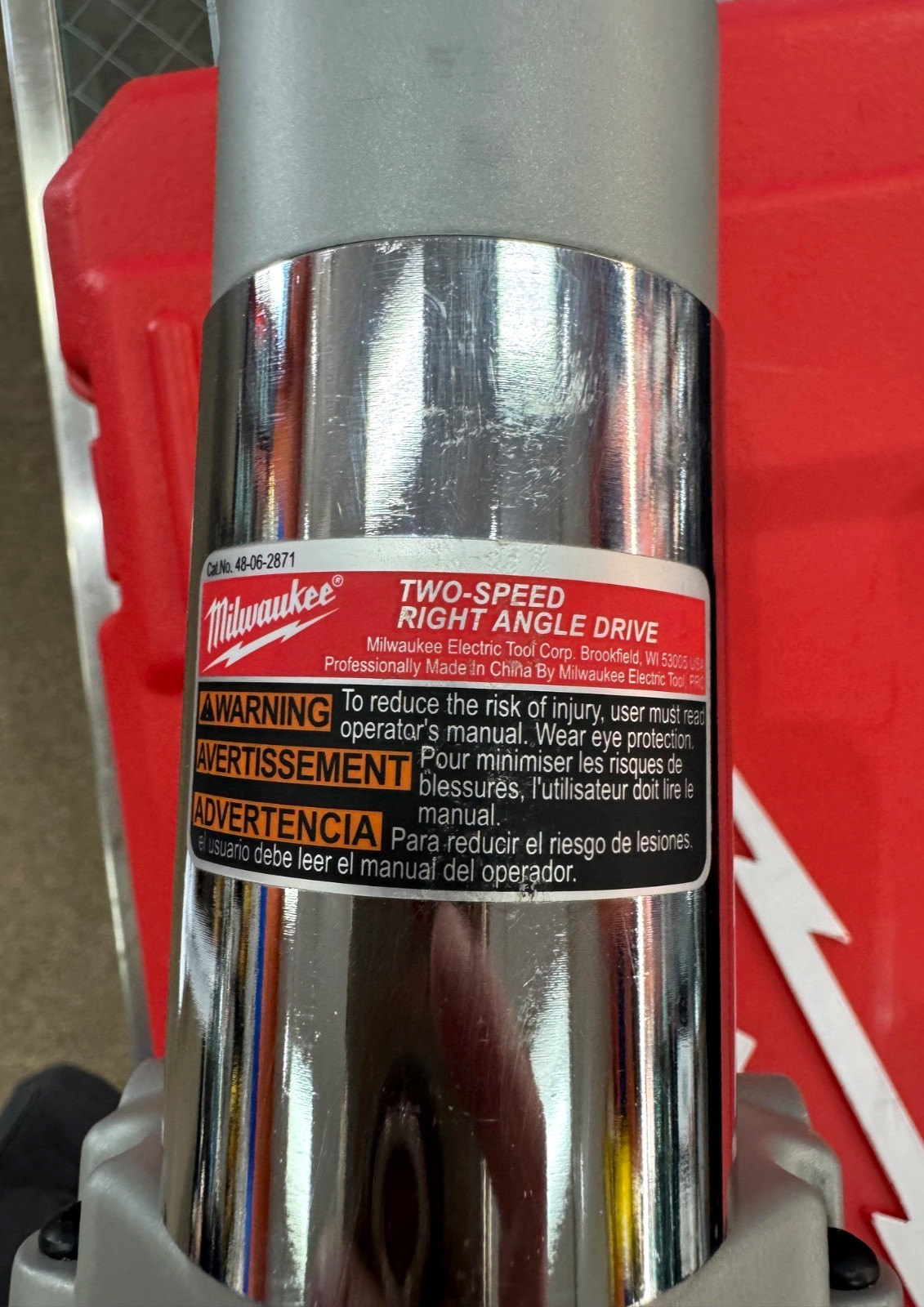 Milwaukee #1107-1 1/2" Right Angle Drill Kit W/Hard Case 120V 7-Amp Corded Drill