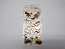 VINTAGE 1988 SHEET OF COLLECTOR ED. PUFFY CAT STICKER CALIFORNIA PACIFIC DESIGNS