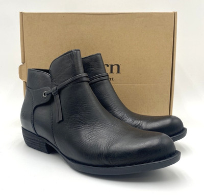 Born KIMMIE Women's NEW Zip-up Ankle Bootie Black Multiple Sizes
