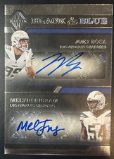 2018 Joey Bosa Melvin Ingram Majestic Black & Blue Dual Auto /5 #BBS-LAC
