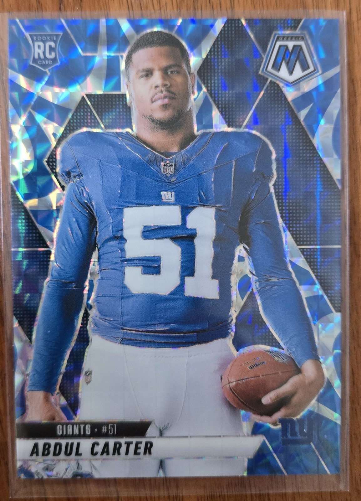 2025 Panini Mosaic - Abdul Carter Reactive Blue Prizm #282 (RC)