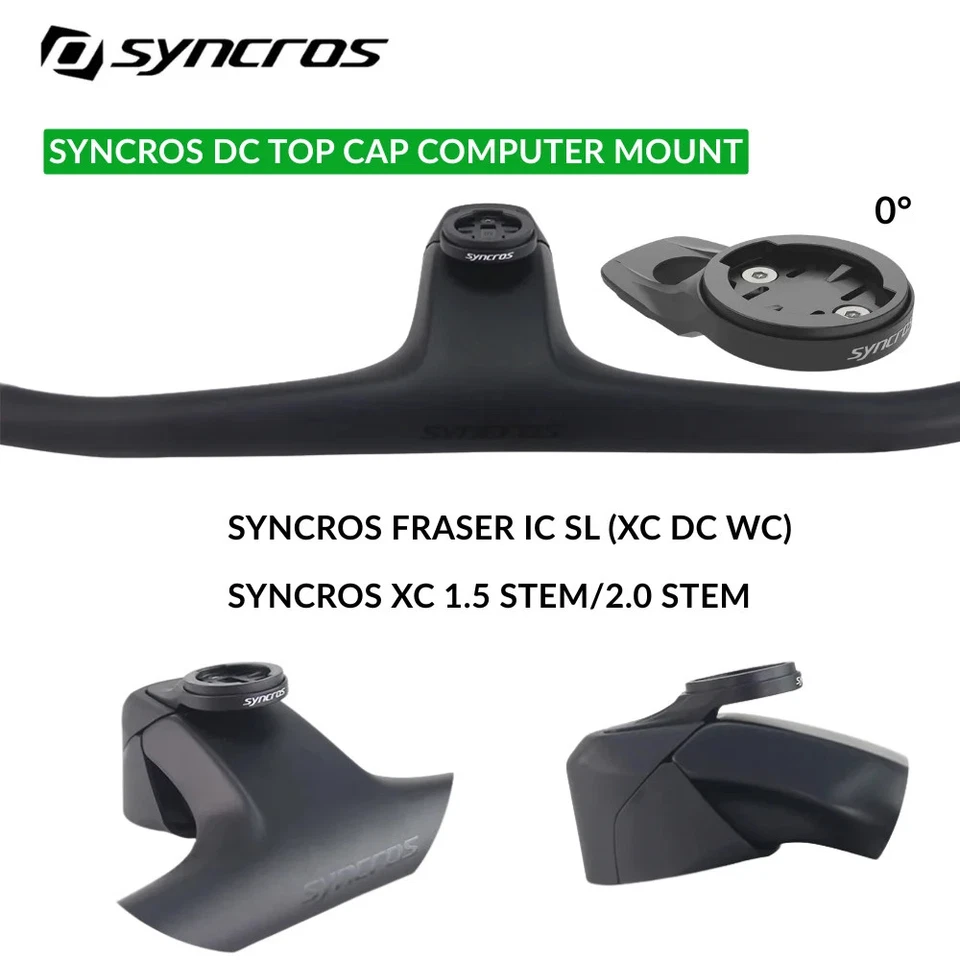 Syncros Xc Bicycle Handlebar 0 Degree Top Cap Computer Mount Garmin/Wahoo/Bryton - Image 2 of 4