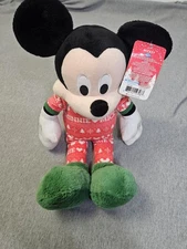Disney Mickey Mouse Christmas Holiday Pajamas Plush Stuffed Toy Just Play