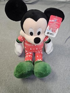 Disney Mickey Mouse Christmas Holiday Pajamas Plush Stuffed Toy Just Play