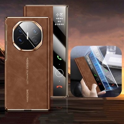 Luxury Smart View PU leather Flip Cover Case For Huawei Mate XTs XT Ultimate