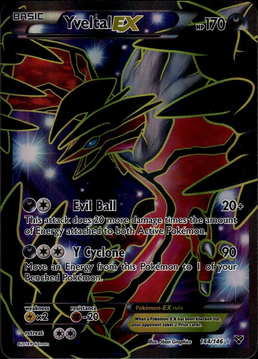 Yveltal EX (144 Full Art) Ultra Rare XY Base Set 144/146 NM | eBay