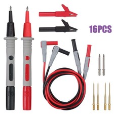 16 IN 1 Multimeter Test Lead for Fluke Meter Electrical Alligator Clip Probe Kit