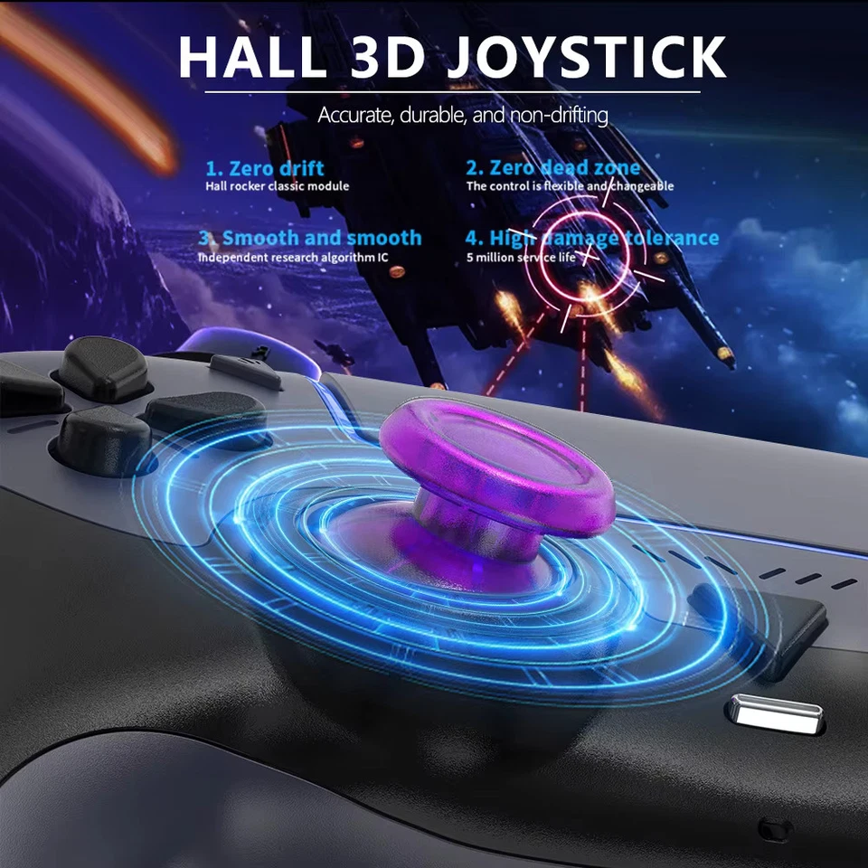 🎮 PS5 Pro Controller - Hall-Effect Sticks, Programmable Back Buttons RGB Lights - Image 4 of 4