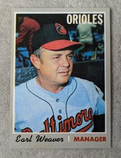 1970 Topps Earl Weaver #148 Ex+ Baltimore Orioles 