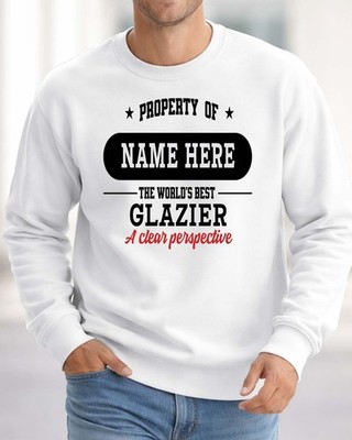 PERSONALISIERTES SWEATSHIRT GLASER SLOGAN GEBURTSTAGSGESCHENK