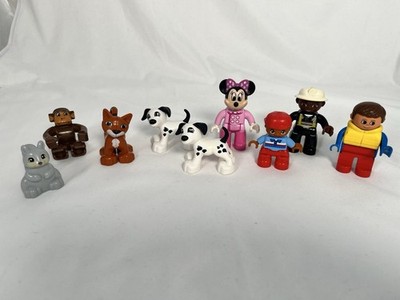Duplo Lego Figuren Konvolut x 9 Minnie Maus Affe Hund Katze Eichhörnchen Feuerwehrmann 