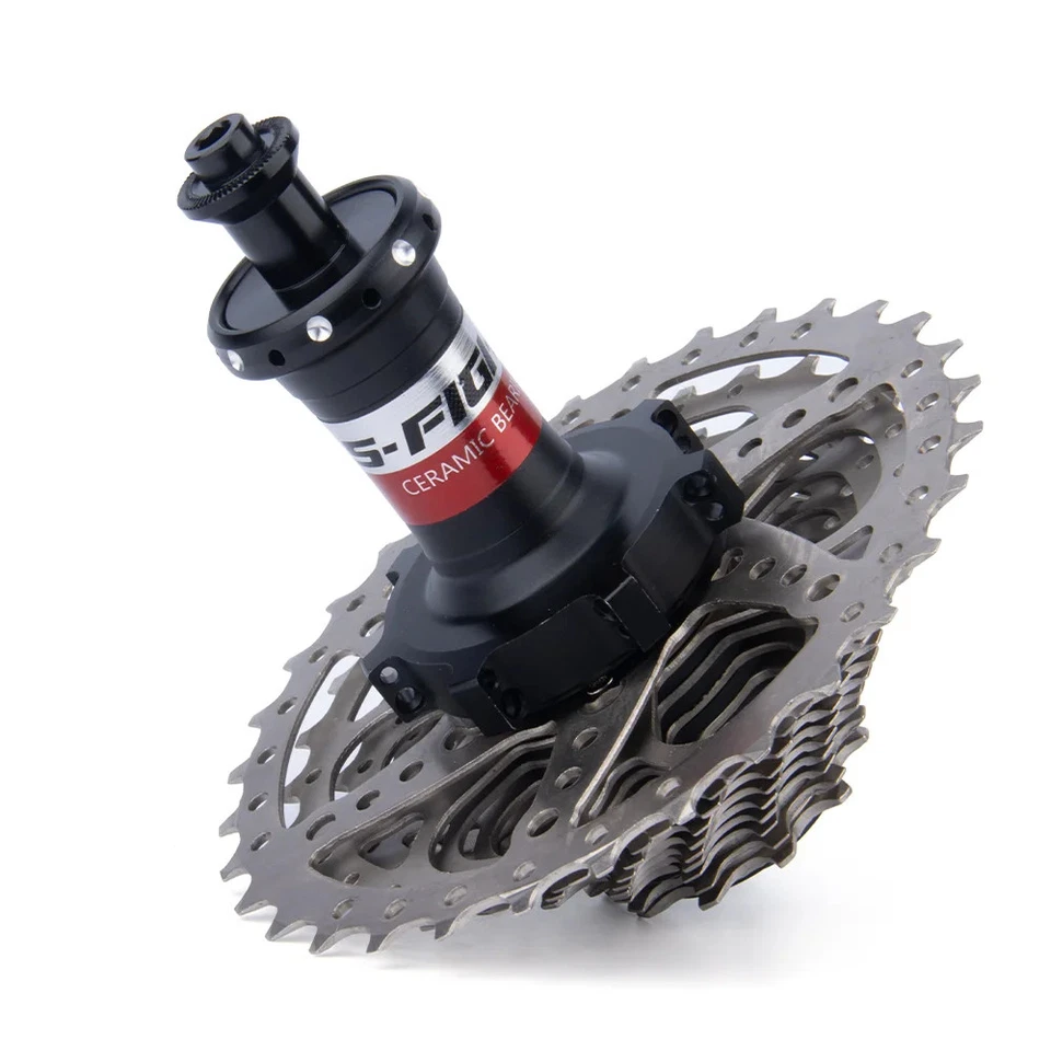 Buje de bicicleta de carretera 6 patas delantero 100 mm trasero 130 mm NBK rodamiento buje de liberación rápida Foto 2 de 4