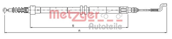 Metzger Autoteile Bremsseil Seilzug Feststellbremse 10.7392 FüR T4 VW Multivan-image