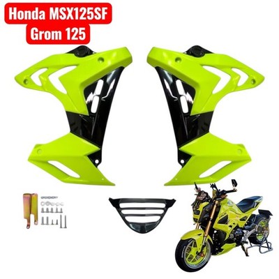 Seitenverkleidung Abdeckung Set Grün Schwarz Glanz Honda MSX125SF Grom 125 20...