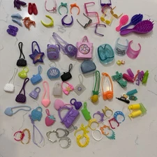 Lot of Barbie Accessories Purses Shoes Sunglasses Jewelry and Random Items