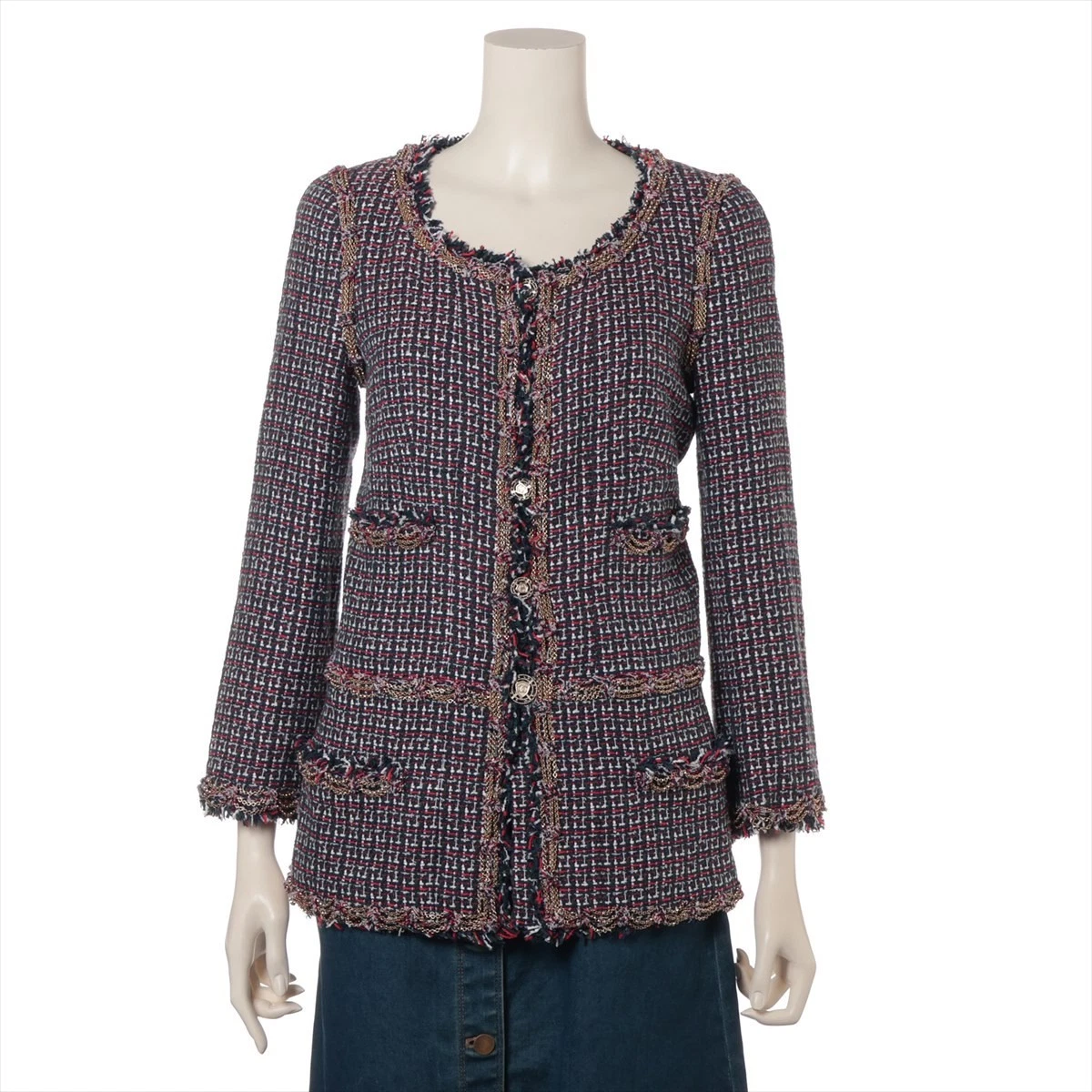 Giacca Chanel Coco Button 08P poliestere x cotone x rayon 36 donna multicolore