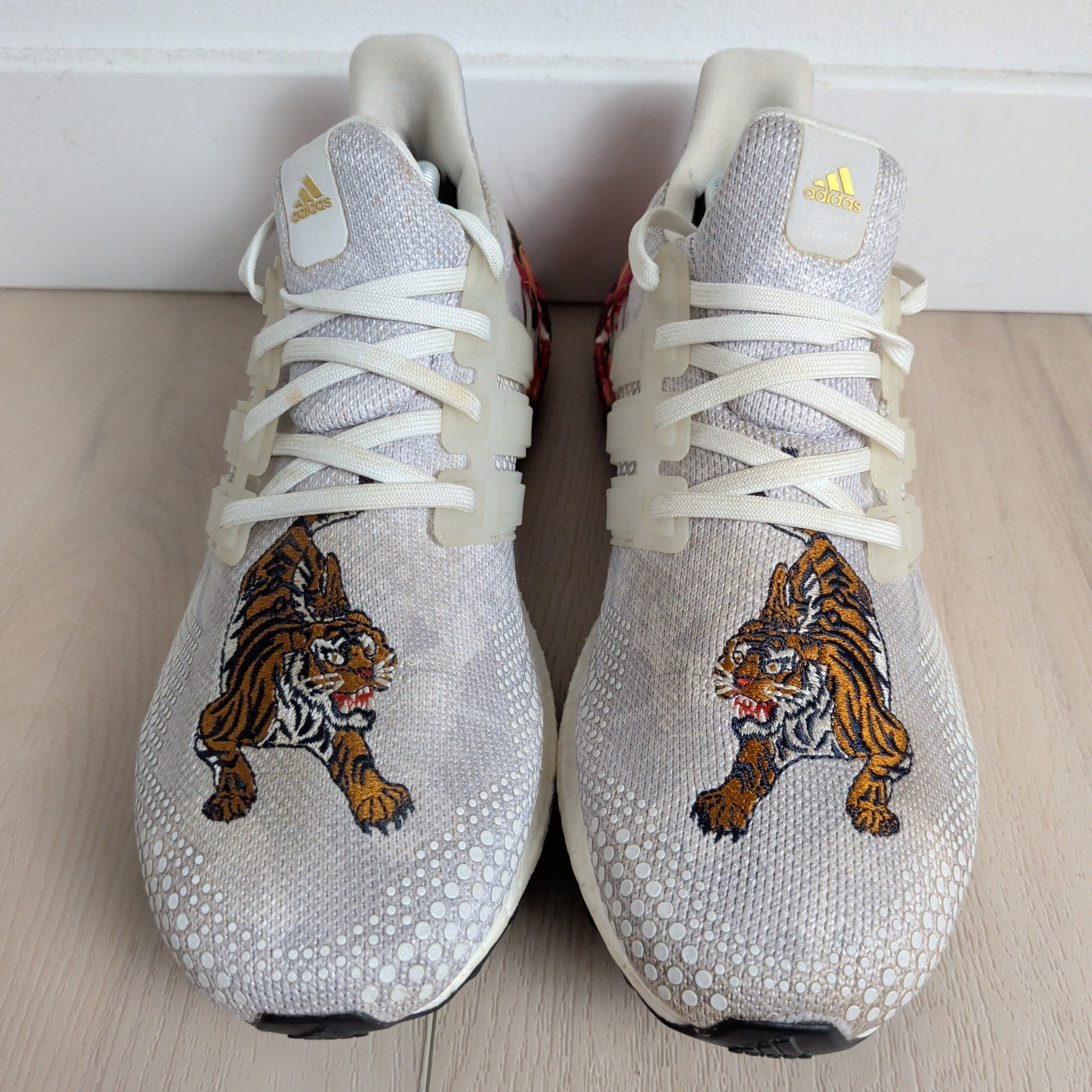 Adidas Ultraboost DNA Chinese New Year 2020 Mens 7.5 Crystal White Gray Shoes thumbnail 5