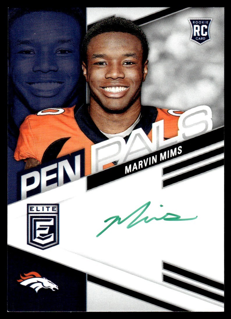 2023 Elite Pen Pals Green Ink Marvin Mims Rookie Auto Denver Broncos #PPMMI