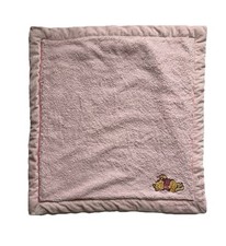 Disney Winnie The Pooh Pink Sweet As Hunny Applique Baby Blanket Lovey Kid Plush