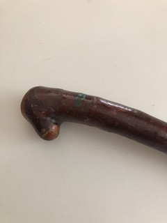 Vintage Irish blackthorn knobby walking stick cane Henry Higham