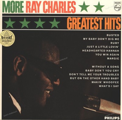 Ray Charles - More Ray Charles' Greatest Hits GER LP (VG+) Philips 843 508 '